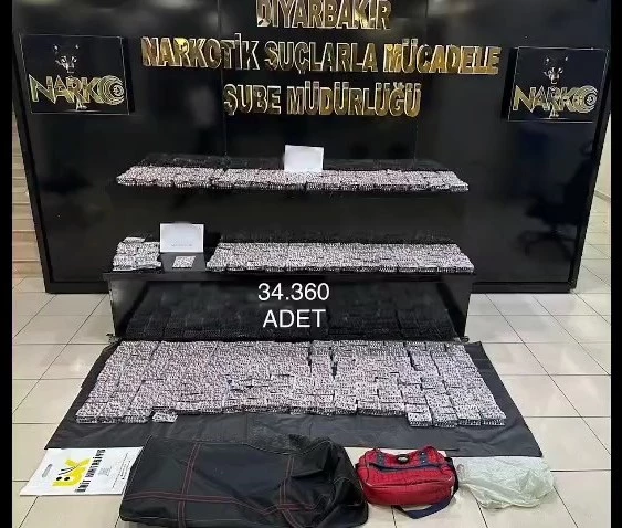 Diyarbakır’da 34 bin uyuşturucu hap ile 2 kilo kokain ele geçirildi