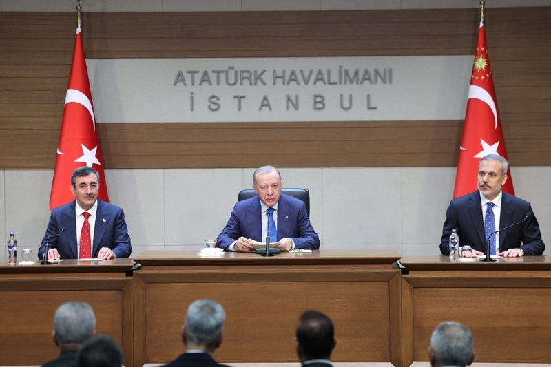 İstanbul- Cumhurbaşkanı Erdoğan: Kardeş ülkelerin liderleriyle Gazze
