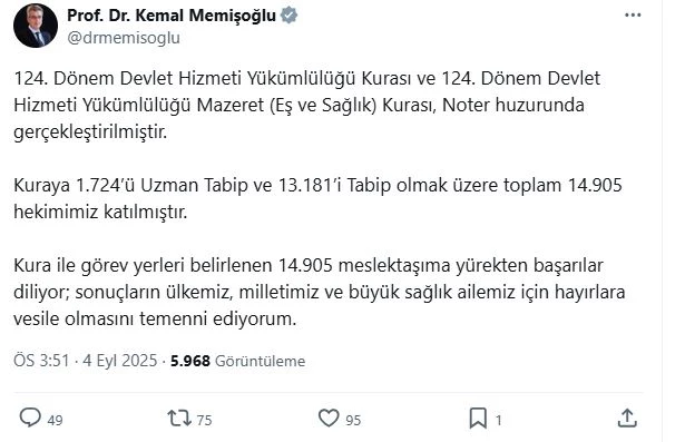 Sağlık Bakanlığı 124